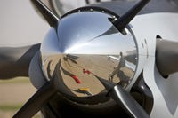 Close-up view of the propeller of an Iraqi Air Force T-6 Texan trainer aircraft poster print.