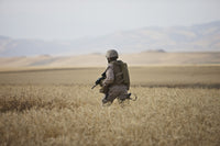 U.S. Marine patrols wadi near Konduz, Afghanistan poster print.