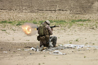 U.S. Army soldier firing RPG-7 grenade launcher poster print