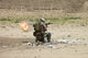 U.S. Army soldier firing RPG-7 grenade launcher poster print