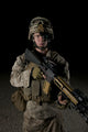 Portrait of a U.S. Marine wearing night vision device poster print.