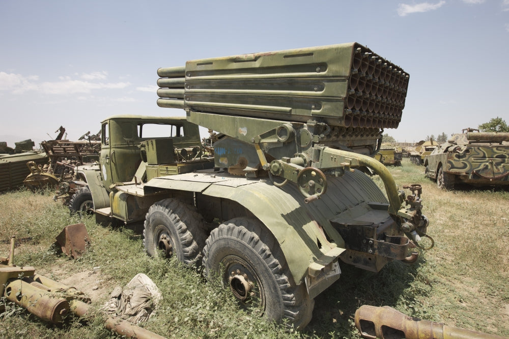 Kunduz Afghanistan Old Russian BM-21 Launch Vehicle Poster Print