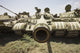 Poster of Russian T-54 and T-55 main battle tanks in Kunduz, Afghanistan.