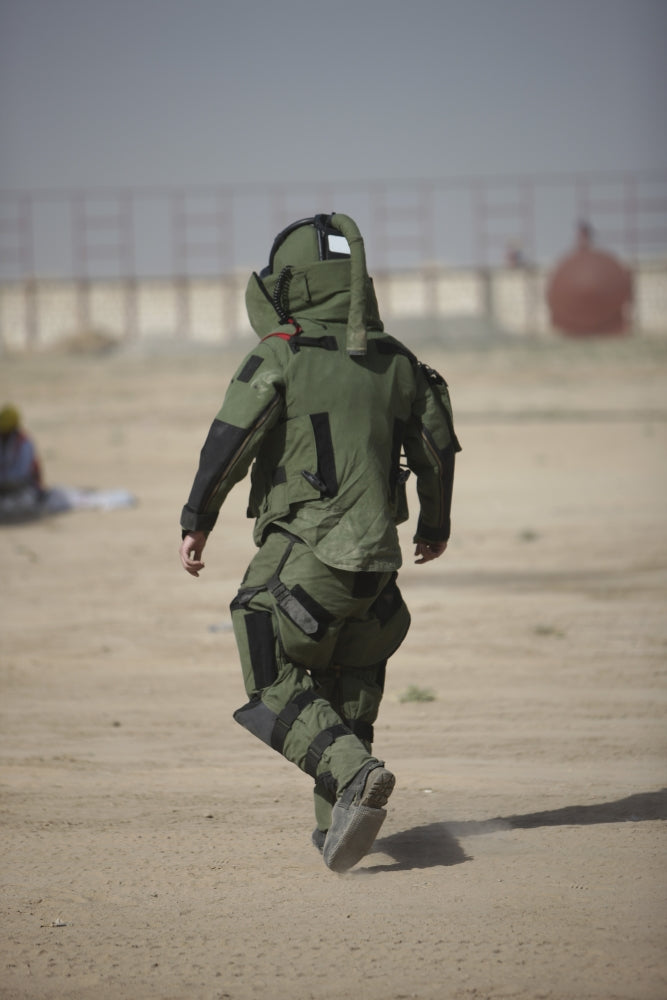 Kunduz, Afghanistan U.S. Marine in German Army EOD Blast Suit Poster Print