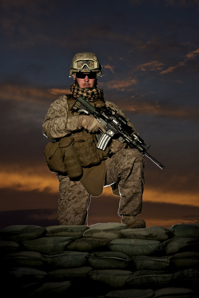 Portrait of a U.S. Marine in Uniform Poster Print
