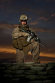 Portrait of a U.S. Marine in Uniform Poster Print