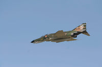 F-4 Phantom fighter jet in flight over Houston Texas poster print