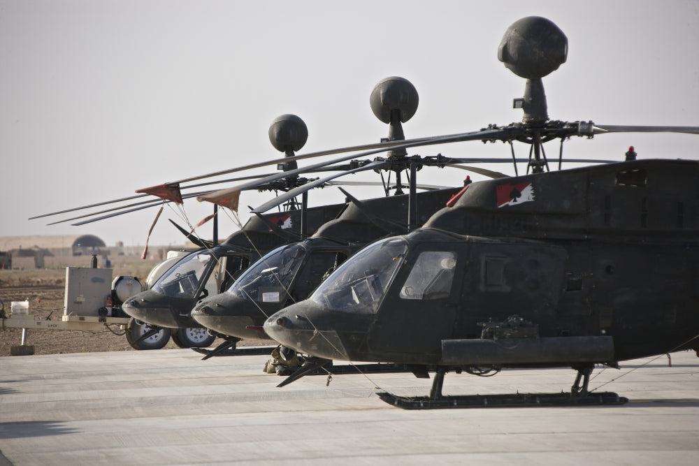 OH-58D Kiowa Helicopters on the Flight Line Poster Print