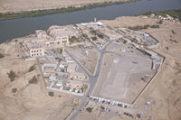 Aerial view of forward operating base in Northern Iraq poster print.