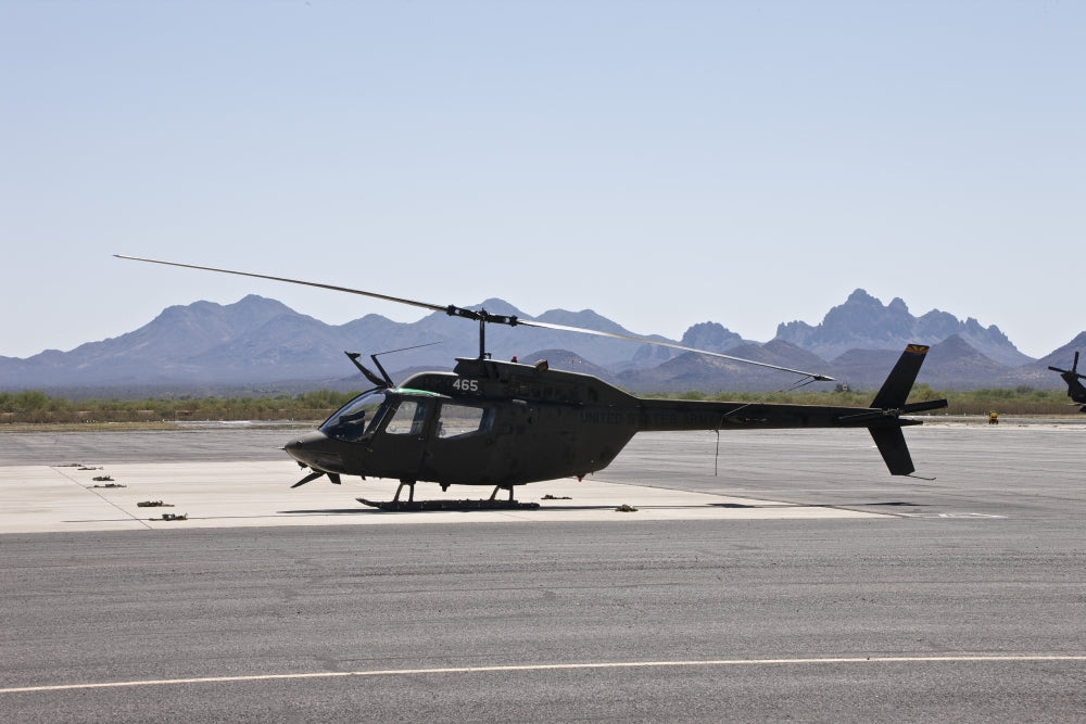OH-58 Kiowa helicopter poster print at Pinal Airpark, Arizona