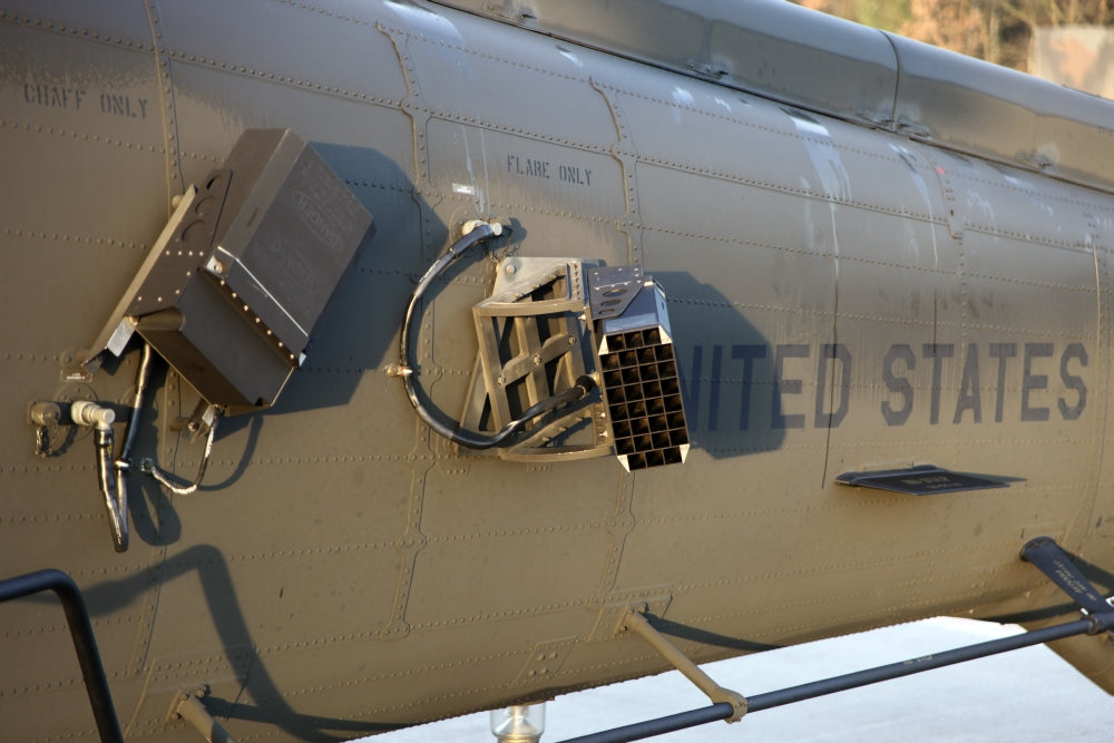 Chaff and flare dispensers on a U.S. Army UH-60L Blackhawk Poster Print