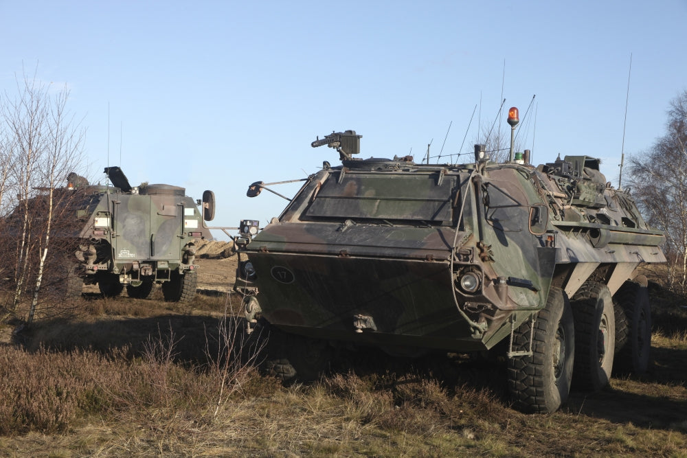 TPz Fuchs armored personnel carrier poster print from German Army training exercise.