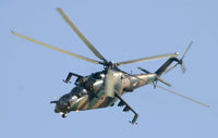 Hungarian Mi-24 Hind in flight over Germany Poster Print by Timm Ziegenthaler.