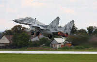 Slovak Air Force MIG-29 Fulcrum Taking Off Poster Print by Timm Ziegenthaler