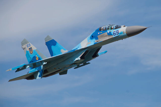 Ukrainian Air Force Su-27 Flanker Poster Print by Timm Ziegenthaler