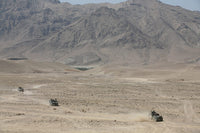Convoy of Dutch Army Vehicles in Afghanistan Poster Print
