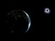 City Lights Illuminated by a Solar Eclipse Poster Print showcasing urban lights against a dark Earth backdrop.
