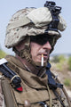 U.S. Marine smoking a cigarette poster print by Oleg Zabielin
