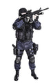 SWAT Team Officer Poster Print by Oleg Zabielin, showcasing a tactical officer with a gun.