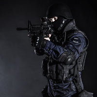 SWAT Team Officer Poster Print by Oleg Zabielin on black background.