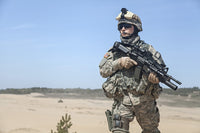 Portrait of United States Airborne Infantry Corporal with Rifle Poster Print by Oleg Zabielin