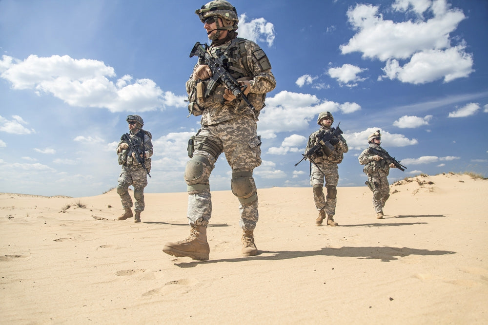 United States Airborne Infantry Patrol Desert Poster Print