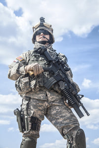 Portrait of United States Airborne Infantry Corporal with Rifle Poster Print by Oleg Zabielin