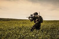 Austrian Jagdkommando soldier with rifle poster print by Oleg Zabielin