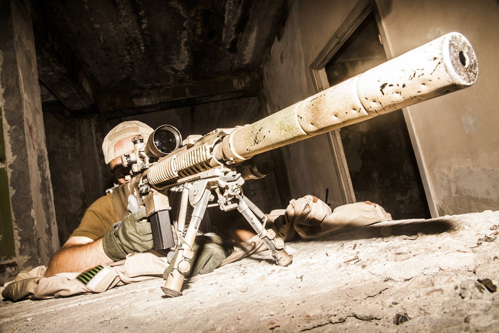 Navy Seal Sniper in Action Poster Print by Oleg Zabielin