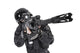 Spec Ops Police Officer SWAT in black uniform studio shot poster print by Oleg Zabielin.