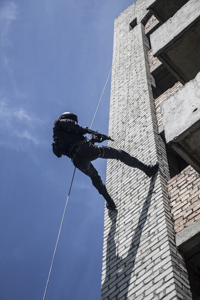 Spec Ops Police Officer SWAT Poster Print by Oleg Zabielin, featuring a tactical operation scene.