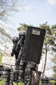 Spec Ops police officers SWAT in black uniform in action poster print by Oleg Zabielin.