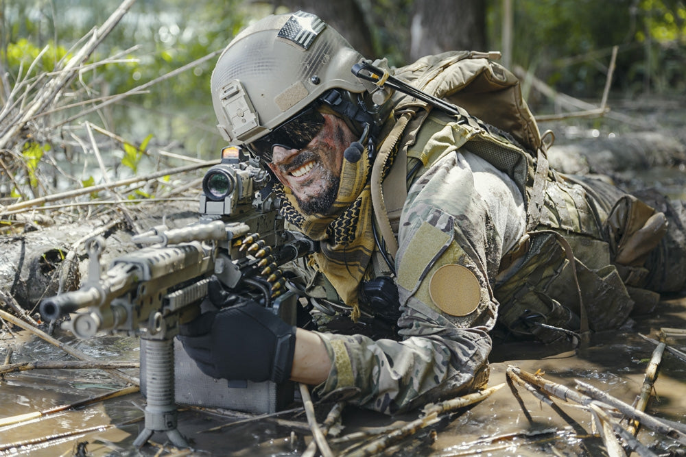 Green Berets U.S. Army Special Forces Group soldier poster print by Oleg Zabielin.