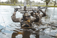 Green Berets U.S. Army Special Forces Group soldiers in action poster print by Oleg Zabielin.