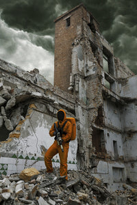 Post-Apocalypse Scientist Researcher Poster Print by Oleg Zabielin