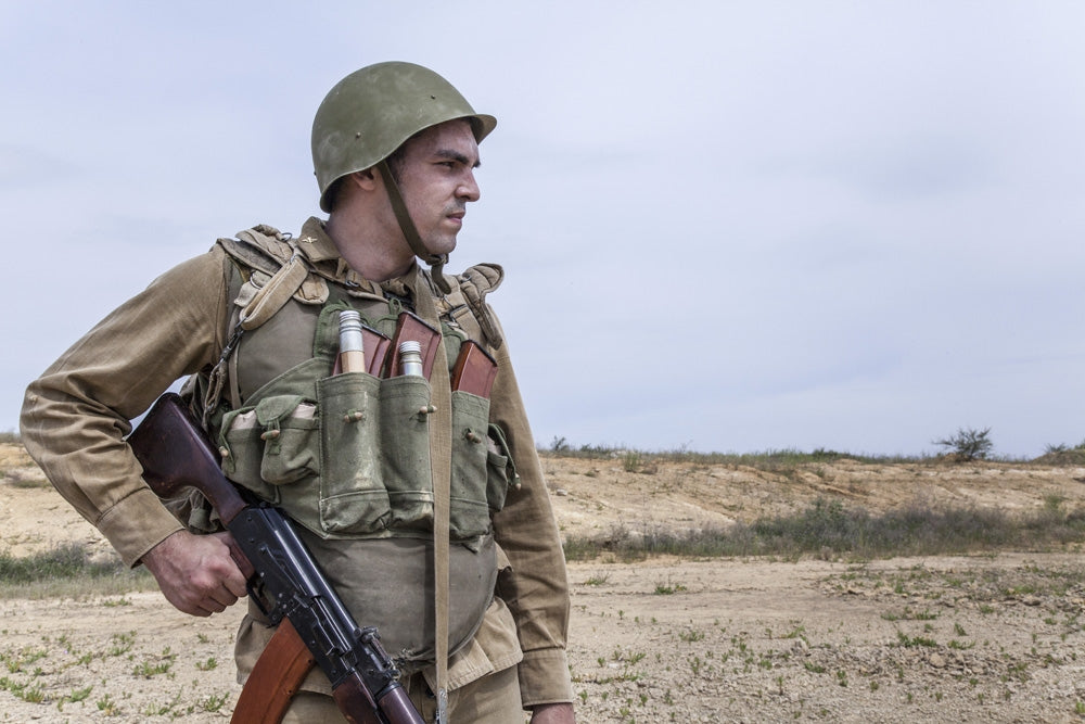 Soviet Paratrooper in Afghanistan poster print by Oleg Zabielin