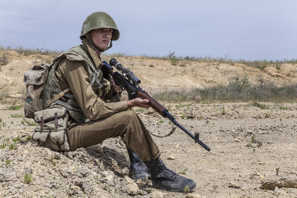 Soviet Paratrooper in Afghanistan Poster Print by Oleg Zabielin
