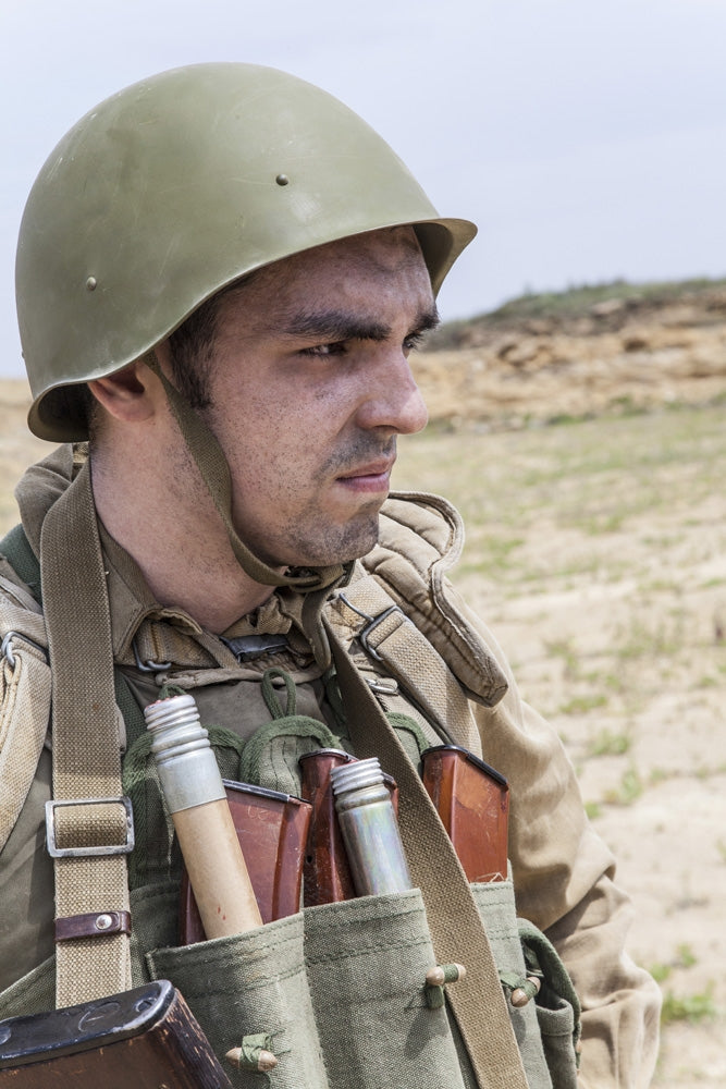Soviet Paratrooper in Afghanistan Poster Print by Oleg Zabielin