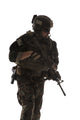 U.S. Marine Corps MARSOC Raider Poster Print by Oleg Zabielin with weapon against white background.