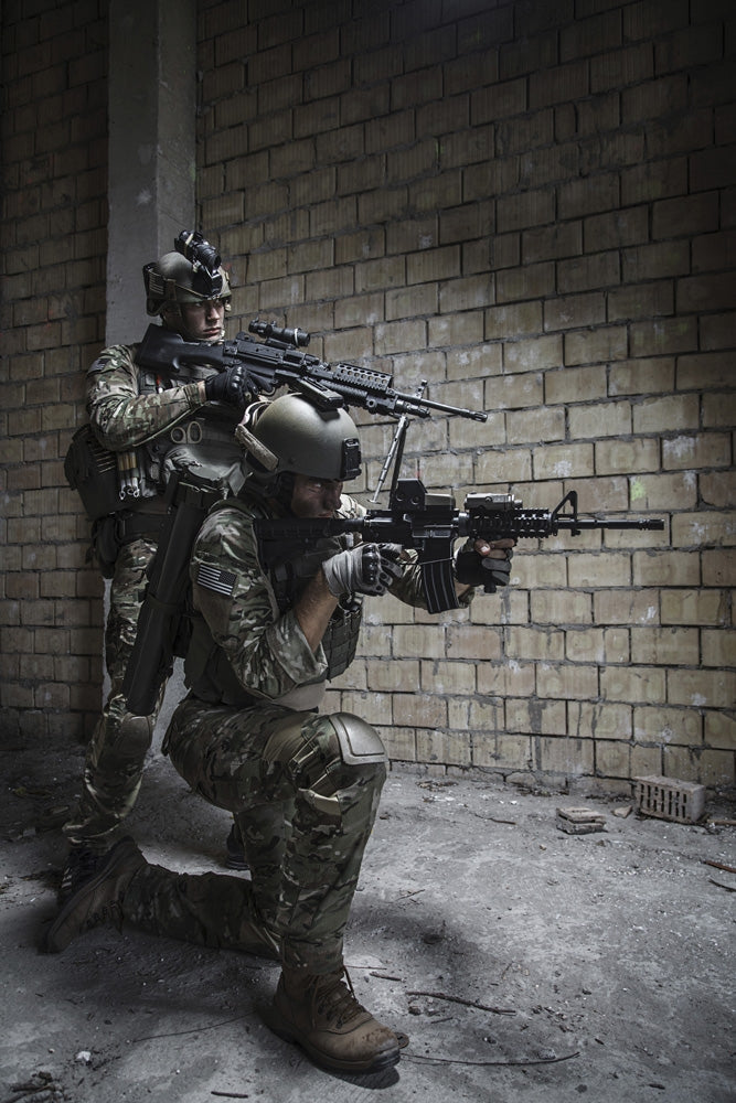 U.S. Army Rangers in action poster print by Oleg Zabielin