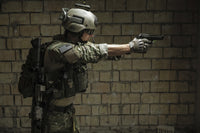 U.S. Army Ranger aiming a pistol - Poster Print by Oleg Zabielin.