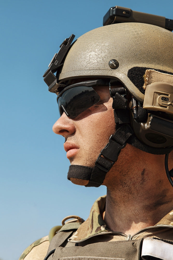 U.S. Army Ranger portrait in the desert under the sun poster print