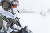 Winter Arctic Mountains Warfare Poster Print by Oleg Zabielin