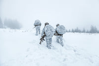 Winter Arctic Mountains Warfare Poster Print by Oleg Zabielin