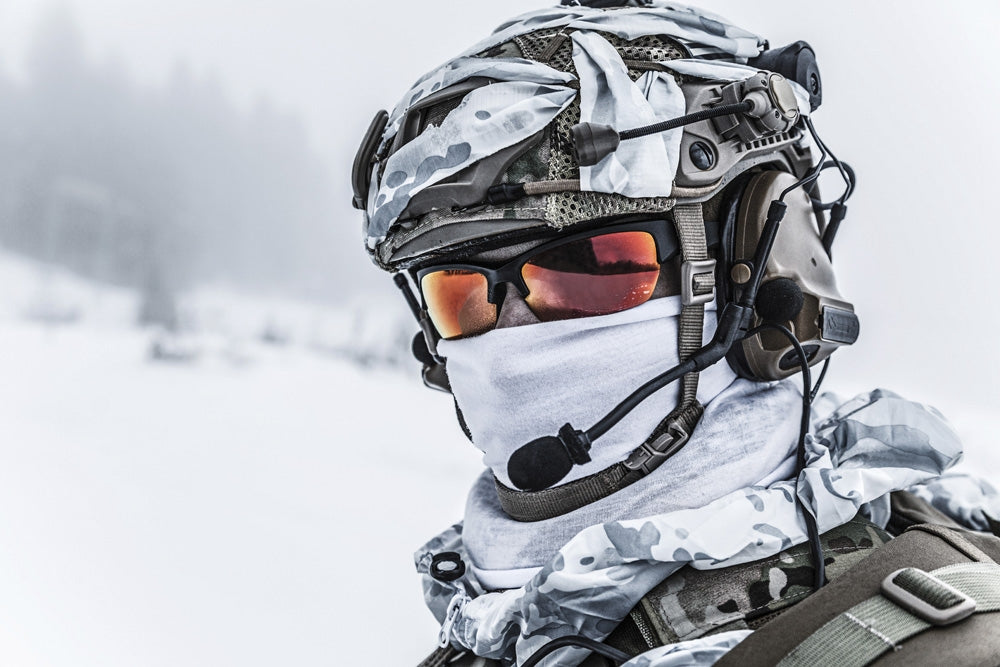 Winter Arctic Mountains Warfare Poster Print by Oleg Zabielin