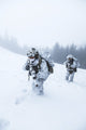Winter Arctic Mountains Warfare Poster Print by Oleg Zabielin