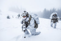 Winter Arctic Mountains Warfare Poster Print by Oleg Zabielin