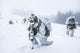 Winter Arctic Mountains Warfare Poster Print by Oleg Zabielin