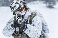 Winter Arctic Mountains Warfare Poster Print by Oleg Zabielin