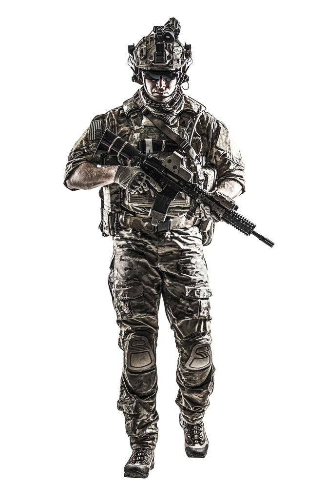 U.S. Army Ranger Walking Towards Camera Poster Print by Oleg Zabielin